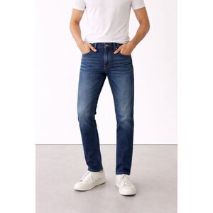 Hudson Blake Slim Straight Jeans 31x29.5 Dark Blue Stretch Denim